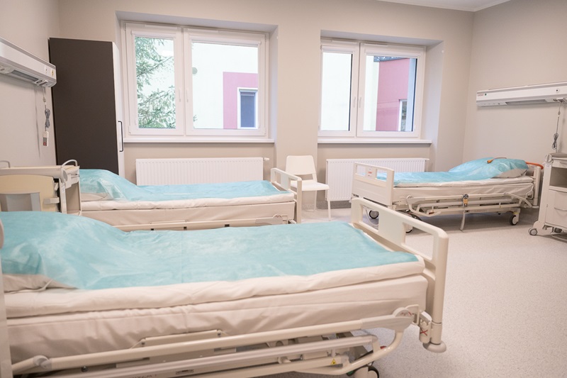 Oddział Rehabilitacji Pulmonologicznej w szpitalu w Łagiewnikach po remoncie